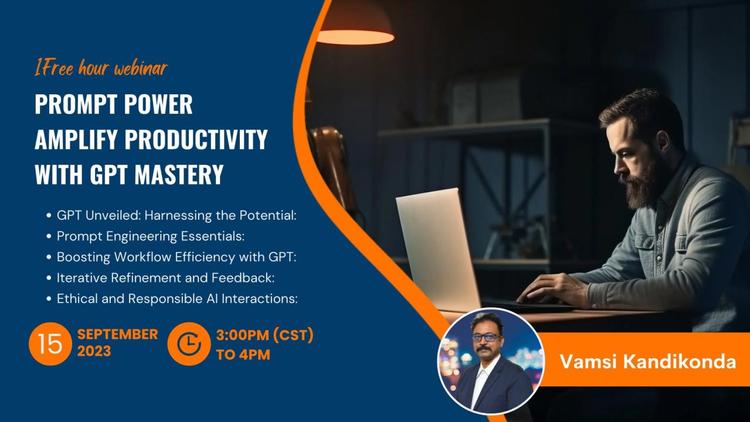 Prompt Power Amplify Productivity with GPT Mastery webinar logo