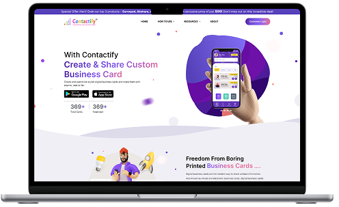 Contactify Website view