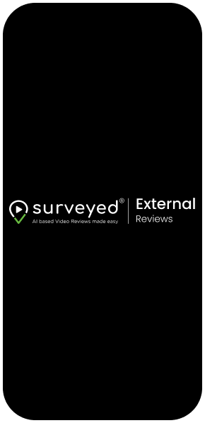 Surveyed feedback Logo in mobile frame